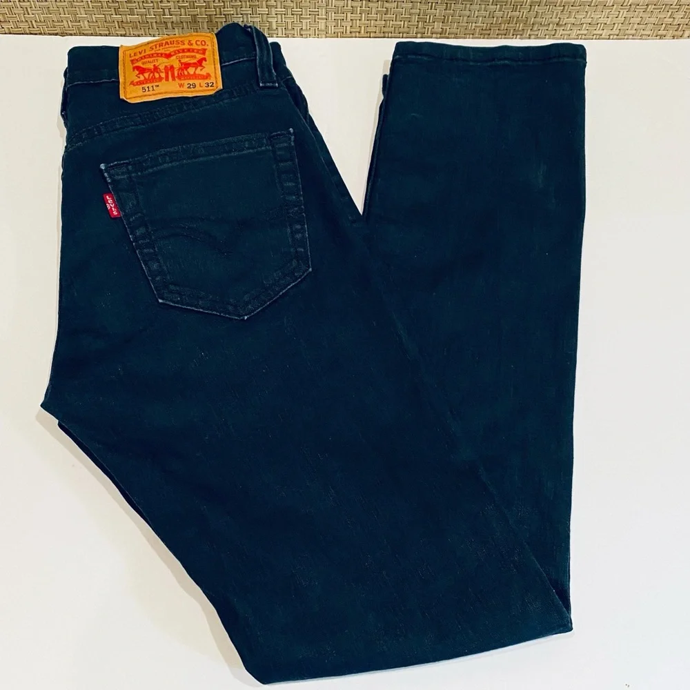 🌟3xHP🌟Like New! Levi’s 511 Slim Dark Denim Jeans 29 x 32 Sustainably Made! - Picture 1 of 10